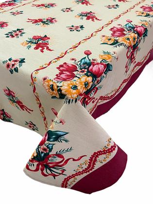 Imagem de Toalha de Mesa Retangular 8 Lugares 2,50 x 1,45cm Tecido Linhão Luxo Algodão