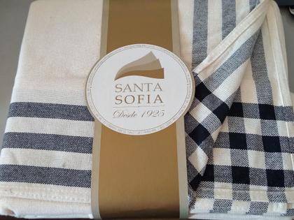 Imagem de Toalha de Mesa Retangular 8 Lugares Com Listras Creme e Preto Paris 140x300