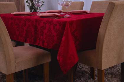 Imagem de toalha de mesa retangular 8 lugares jacquard 1,35x2,60
