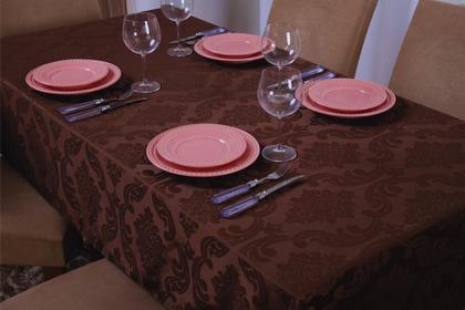 Imagem de toalha de mesa retangular 8 lugares jacquard 1,35x2,60