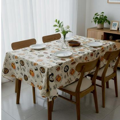 Imagem de Toalha de mesa retangular 8 lugares plástica térmica estampada