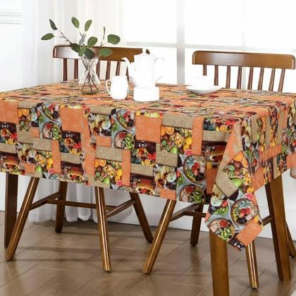 Imagem de Toalha de mesa retangular 8 lugares plástica térmica estampada