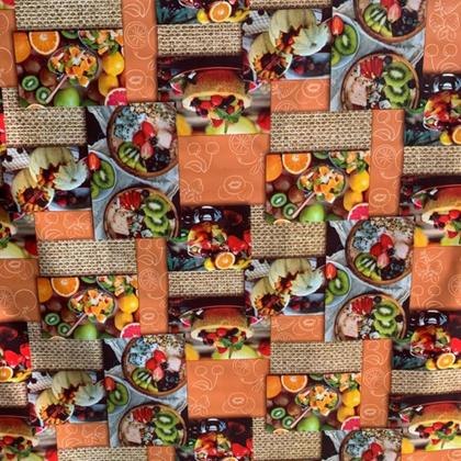 Imagem de Toalha de mesa retangular 8 lugares plástica térmica estampada