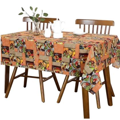 Imagem de Toalha de mesa retangular 8 lugares plástica térmica estampada