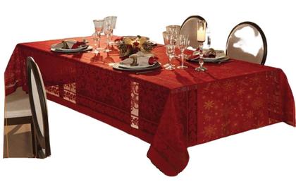 Imagem de Toalha de Mesa Retangular 8 Lugares Renda Natal Lepper