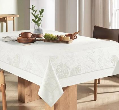 Imagem de Toalha de Mesa Retangular 8 Lugares Sempre Limpa Amaris Branco Karsten
