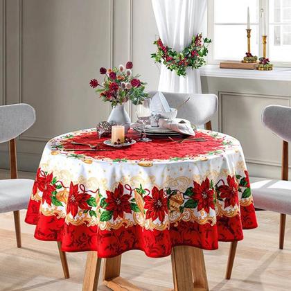 Imagem de Toalha de Mesa Retangular Athenas 160x250cm para 8 Lugares - Natal 110 - Dohler