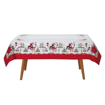 Imagem de Toalha de Mesa Retangular Athenas Estampada Natal 1,40m x 2,10m - Dohler