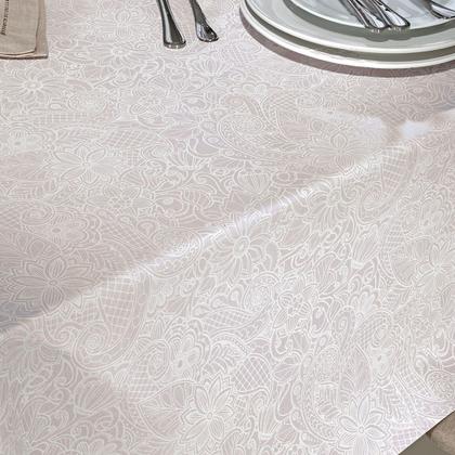 Imagem de Toalha de Mesa Retangular Döhler Clean Edite Bege 8 Lugares