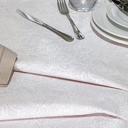 Imagem de Toalha de Mesa Retangular Döhler Clean Edite Bege 8 Lugares