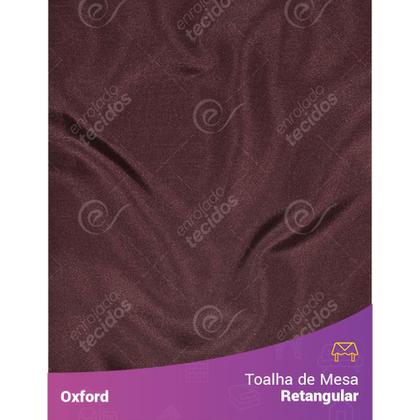 Imagem de Toalha de Mesa Retangular em Oxford Marrom Chocolate
