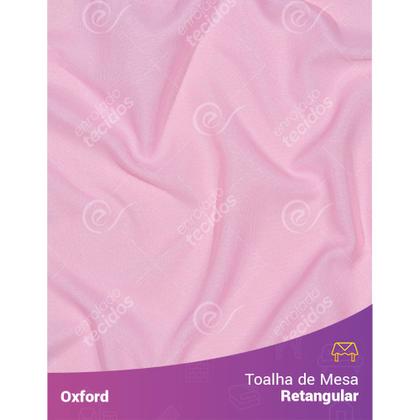 Imagem de Toalha de Mesa Retangular em Oxford Rosa Bebê