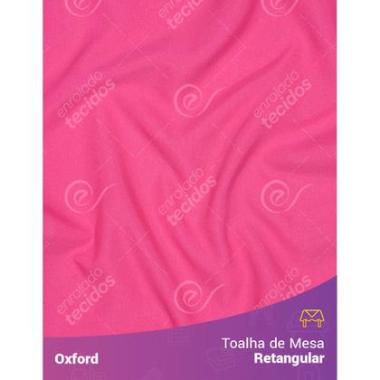 Imagem de Toalha de Mesa Retangular em Oxford Rosa Pink Chiclete