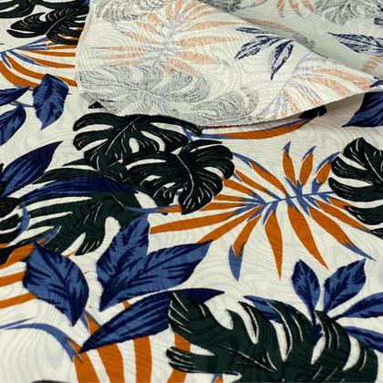 Imagem de Toalha De Mesa Retangular Estampada Folhagens