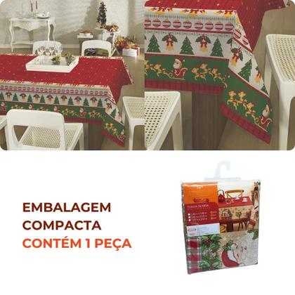Imagem de Toalha de Mesa Retangular Lepper 6 Lugares Natal 1,40m x 2,10m Magia