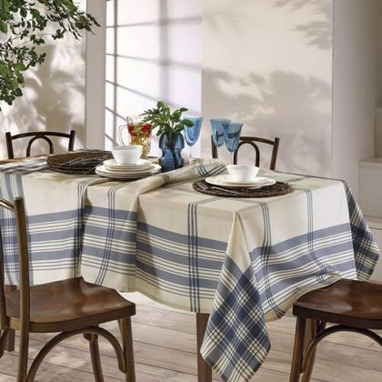 Imagem de Toalha de Mesa Retangular Limpa Fácil Döhler Clean Luna 8 Lugares 160 x 270 cm
