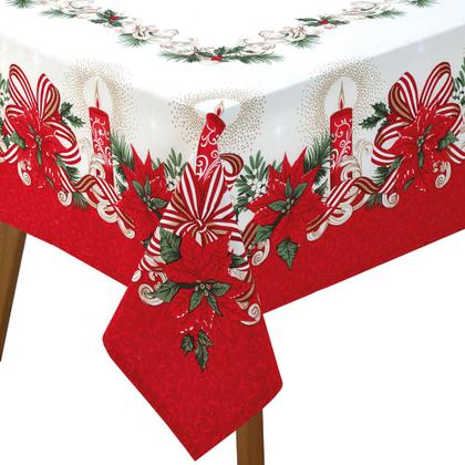 Imagem de Toalha de Mesa Retangular Natalina 8 Lugares - Natal 120 - Dohler