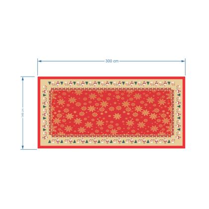 Imagem de Toalha De Mesa Retangular Natalina Flocos De Neve 10 Lugares