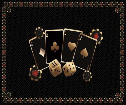 Imagem de Toalha de Mesa Retangular Poker - Cassino Preta