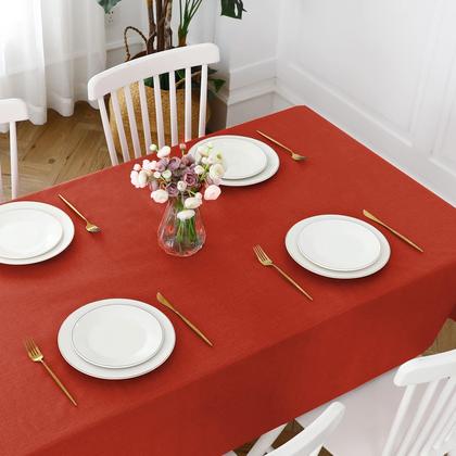 Imagem de Toalha de mesa Romanstile 152x305cm Impermeável em PVC Vermelho