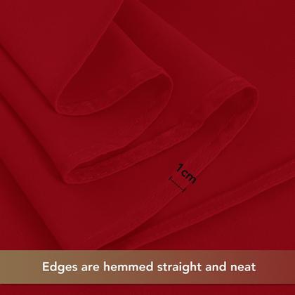 Imagem de Toalha de mesa sancua 70x70" de poliéster vermelho, pacote com 2