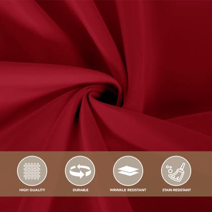 Imagem de Toalha de mesa sancua, pacote com 8, 137x274 cm, poliéster, vermelho