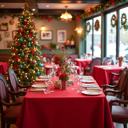 Imagem de Toalha de mesa sancua, pacote com 8, 137x274 cm, poliéster, vermelho