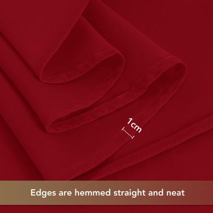 Imagem de Toalha de mesa sancua, pacote com 8, 137x274 cm, poliéster, vermelho