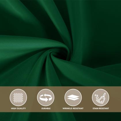 Imagem de Toalha de mesa sancua quadrada 85x85cm de poliéster verde Hunter, pacote com 2