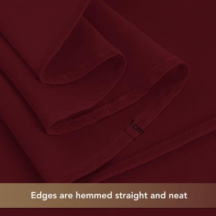 Imagem de Toalha de mesa sancua quadrada 85x85cm, poliéster cor de vinho, pacote com 2 unidades