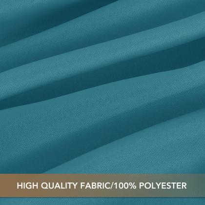 Imagem de Toalha de mesa sancua retangular para mesas de 6 pés, pacote com 6, azul-petróleo