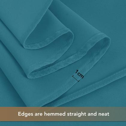 Imagem de Toalha de mesa sancua retangular para mesas de 6 pés, pacote com 6, azul-petróleo