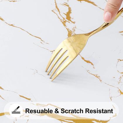 Imagem de Toalha de mesa Smiry impermeável, elástica, ajustada para mesa de 6 pés, branca