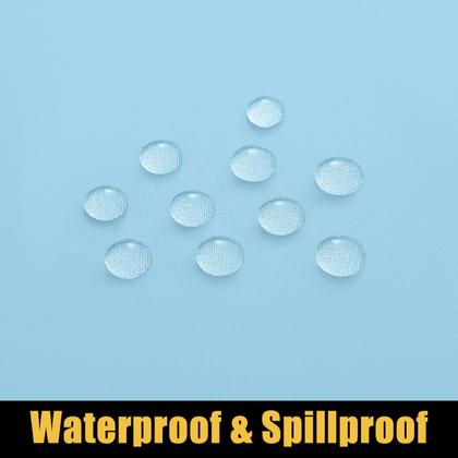 Imagem de Toalha de mesa Smiry impermeável, elástica, ajustada para mesa de 8 pés, azul claro