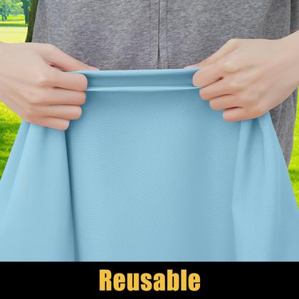 Imagem de Toalha de mesa Smiry impermeável, elástica, ajustada para mesa de 8 pés, azul claro