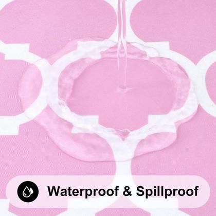 Imagem de Toalha de mesa Smiry retangular impermeável para mesa de 5 pés (rosa)