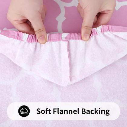 Imagem de Toalha de mesa Smiry retangular impermeável para mesa de 5 pés (rosa)