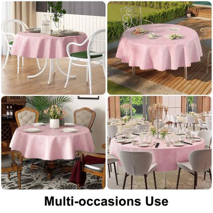 Toalha de mesa Smiry Waterproof Heavy Duty Vinil 150x150cm rosa Imagem de Toalha de mesa Smiry Waterproof Heavy Duty Vinil 150x150cm rosa