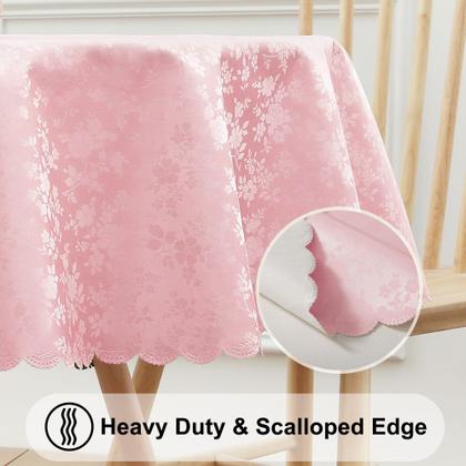 Toalha de mesa Smiry Waterproof Heavy Duty Vinil 150x150cm rosa Imagem de Toalha de mesa Smiry Waterproof Heavy Duty Vinil 150x150cm rosa