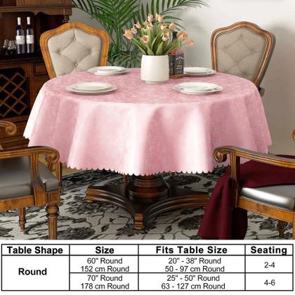 Toalha de mesa Smiry Waterproof Heavy Duty Vinil 150x150cm rosa Imagem de Toalha de mesa Smiry Waterproof Heavy Duty Vinil 150x150cm rosa