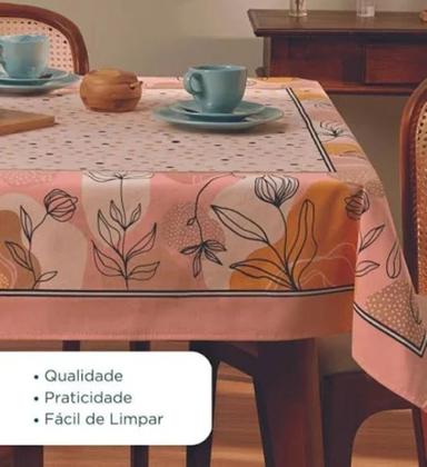 Imagem de Toalha de Mesa Super Pratica Retangular P/8 Lugares 155x250m Lepper
