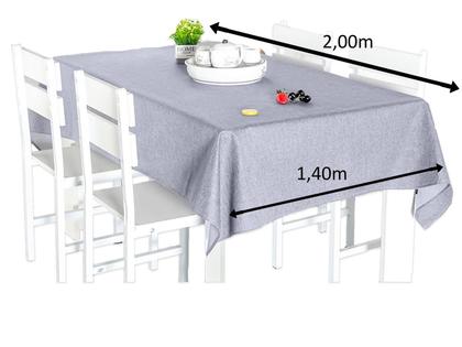 Imagem de Toalha De Mesa Tecido Linho Rustico Para Mesa De Até 6 Lugares