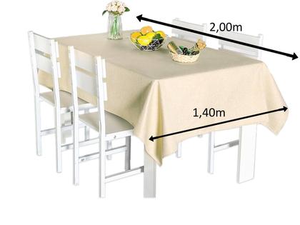 Imagem de Toalha De Mesa Tecido Linho Rustico Para Mesa De Até 6 Lugares