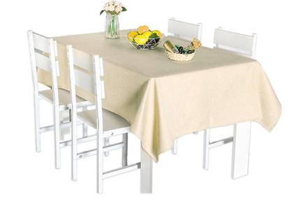 Imagem de Toalha De Mesa Tecido Linho Rustico Para Mesa De Até 6 Lugares