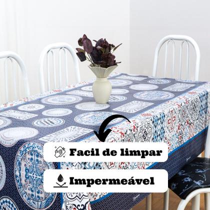 Imagem de Toalha de Mesa Térmica Impermeável 04 Lugares Retangular Estampada
