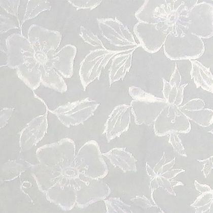 Imagem de toalha de mesa termica plastico impermeável pvc Branco Floral 4,50 x 1,40