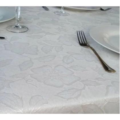 Imagem de Toalha De Mesa Térmica Pvc Impermeável Branca S 2,50 X 1,40