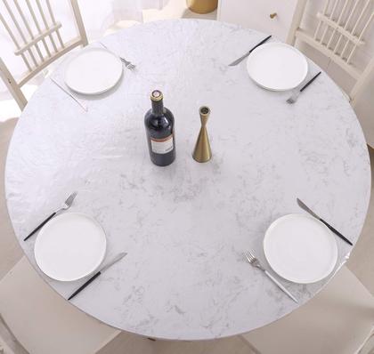 Imagem de Toalha de mesa Walrus Clear Vinyl impermeável para mesa redonda