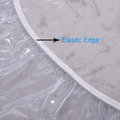 Imagem de Toalha de mesa Walrus Clear Vinyl impermeável para mesa redonda