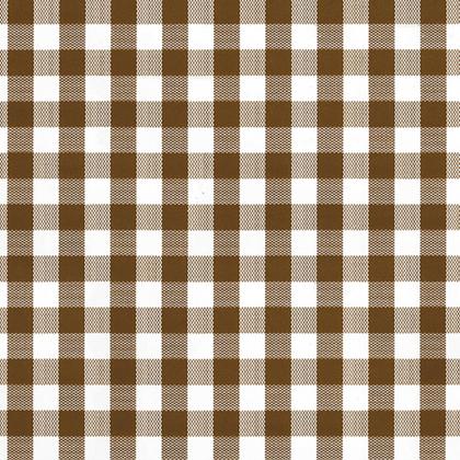 Imagem de Toalha de Mesa Xadrez Marrom Retangular 220x140cm 6 Lugares